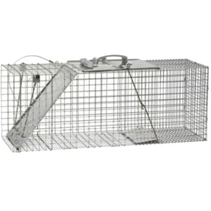 Havahart Easy Set 1085 Animal Trap, 32 in L, 10 in W, 12 in H, Spring-Loaded Door