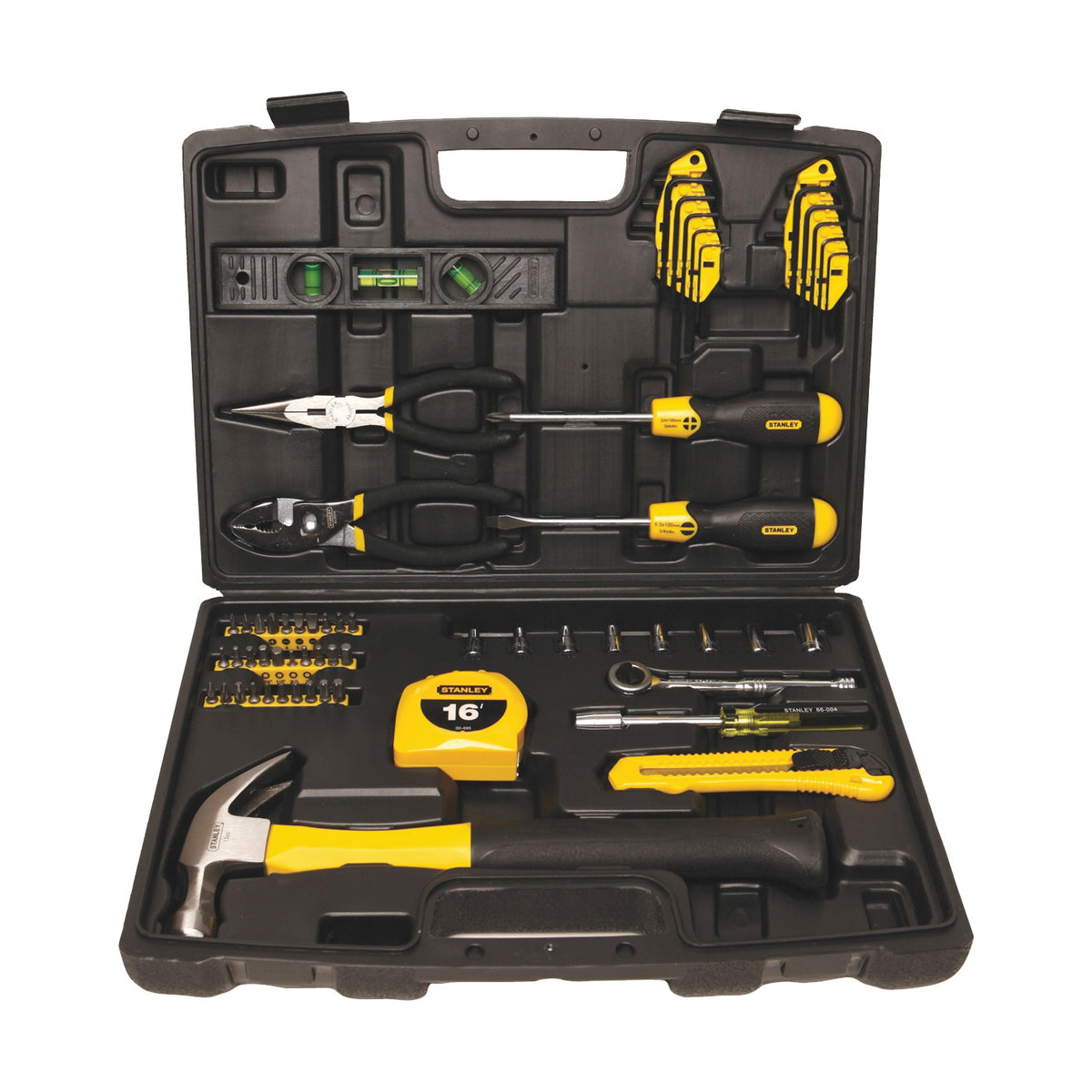 STANLEY 94-248 Homeowner&#39;s Tool Kit, 65-Piece, Steel, Nickel Chrome