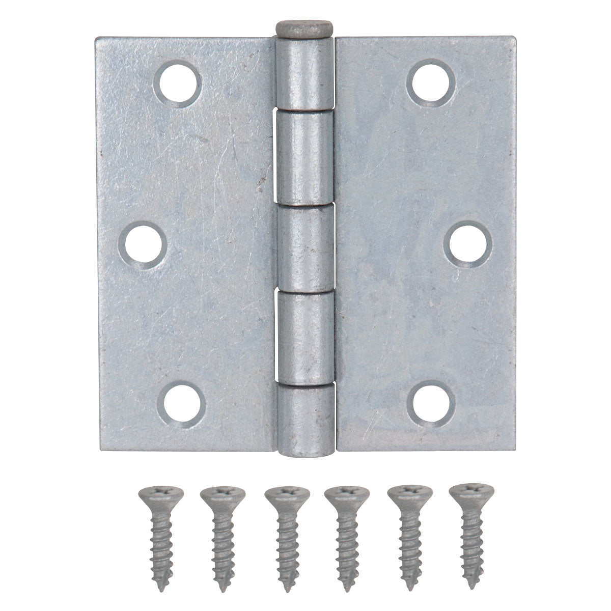 ProSource LR-044-PS Utility Hinge, Steel, Galvanized, Removable Pin, 180 deg Range of Motion, Full Mortise Mounting