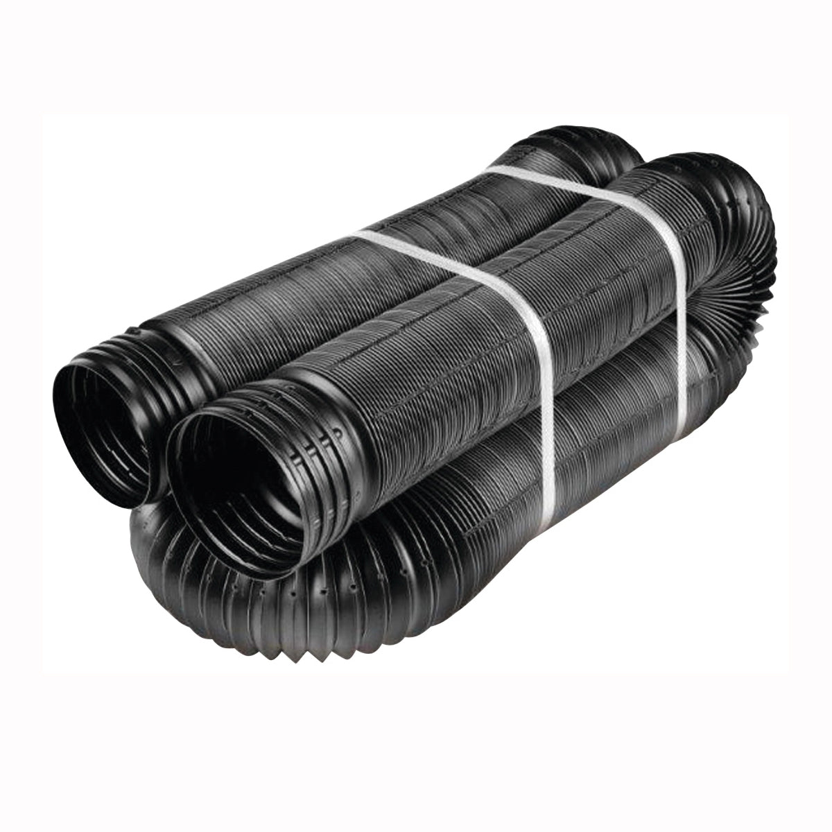 Amerimax 51310 Drain Pipe Tubing, 4 in, PVC, Black, 25 ft L