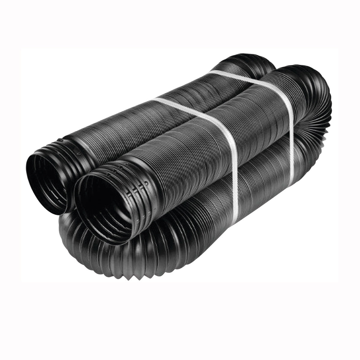 Amerimax 51110 Drain Pipe Tubing, 4 in, PVC, Black, 25 ft L