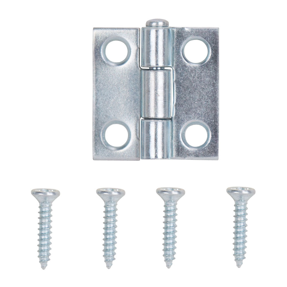 ProSource LR-052-PS Utility Hinge, Steel, Zinc, Removable Pin, 180 deg Range of Motion, Full Mortise Mounting