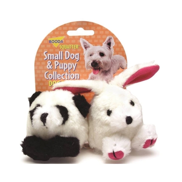 booda 0353596 Dog Toy, S, Panda, Rabbit, Synthetic Fabric, Multi-Color
