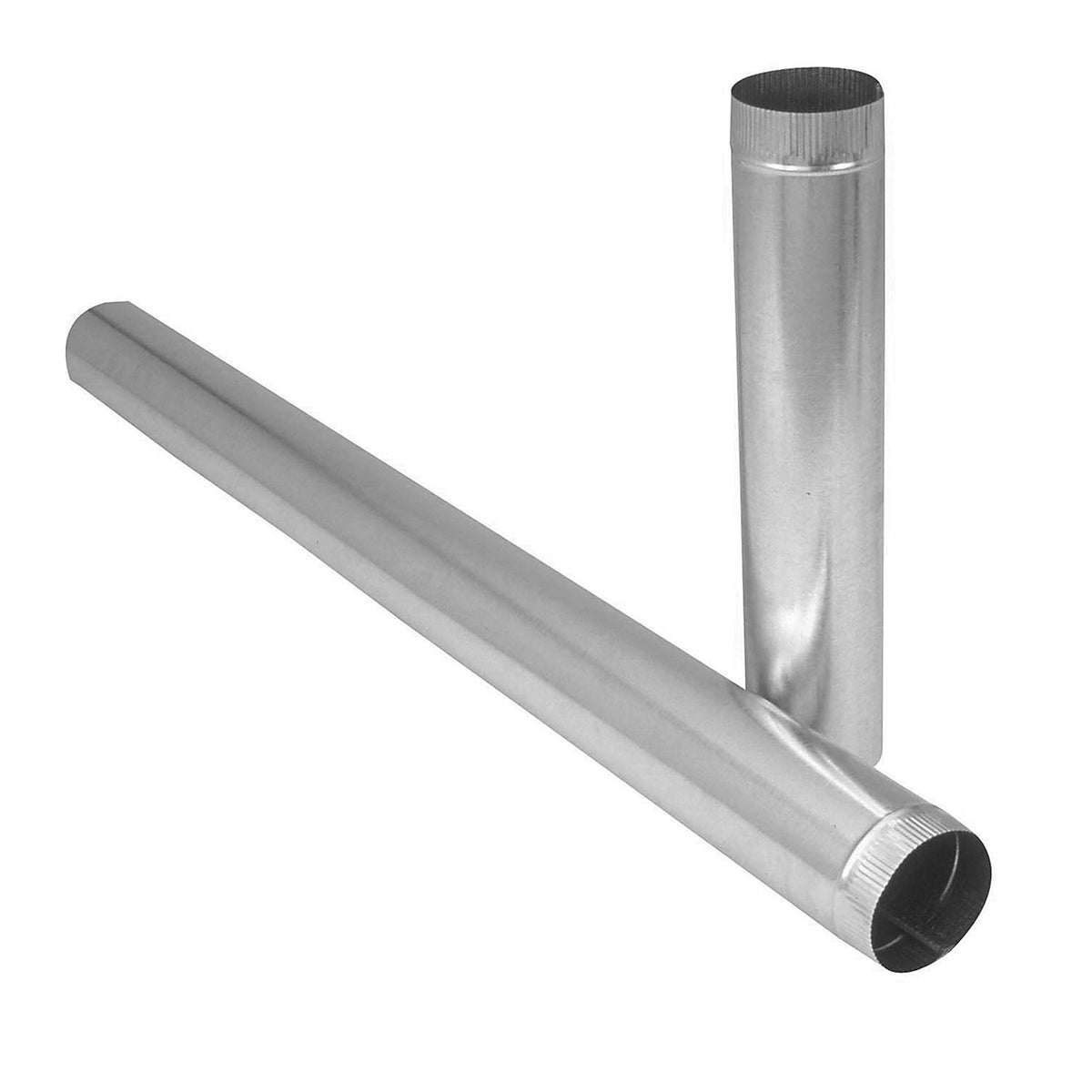 Imperial GV1604 Duct Pipe, 3 in Dia, 24 in L, 26 Gauge, Galvanized Steel, Galvanized