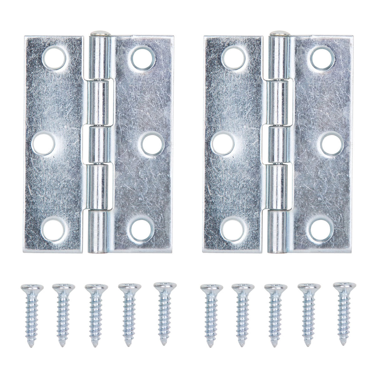 ProSource LR-055-PS Utility Hinge, Steel, Zinc, Removable Pin, 180 deg Range of Motion, Full Mortise Mounting