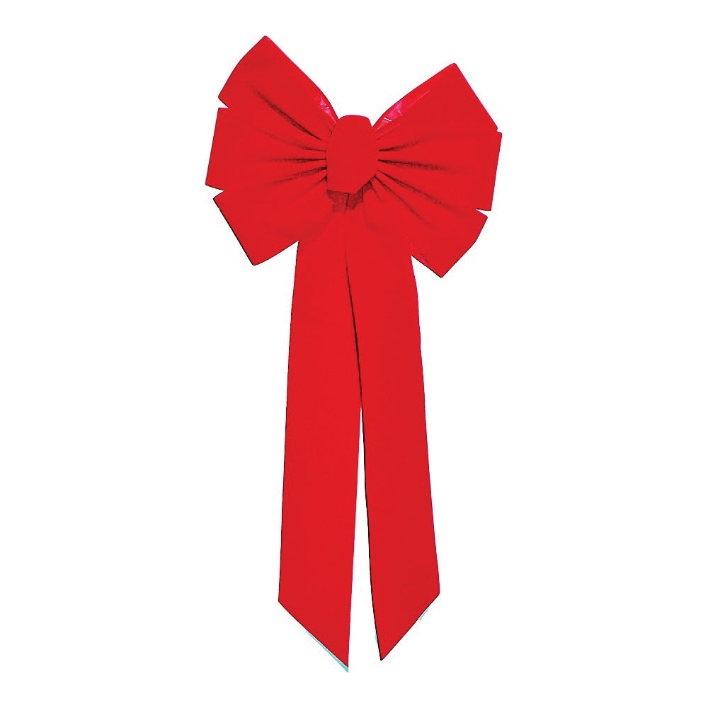 Holidaytrims 7347 Outdoor Bow, 1 in H, Velvet, Red