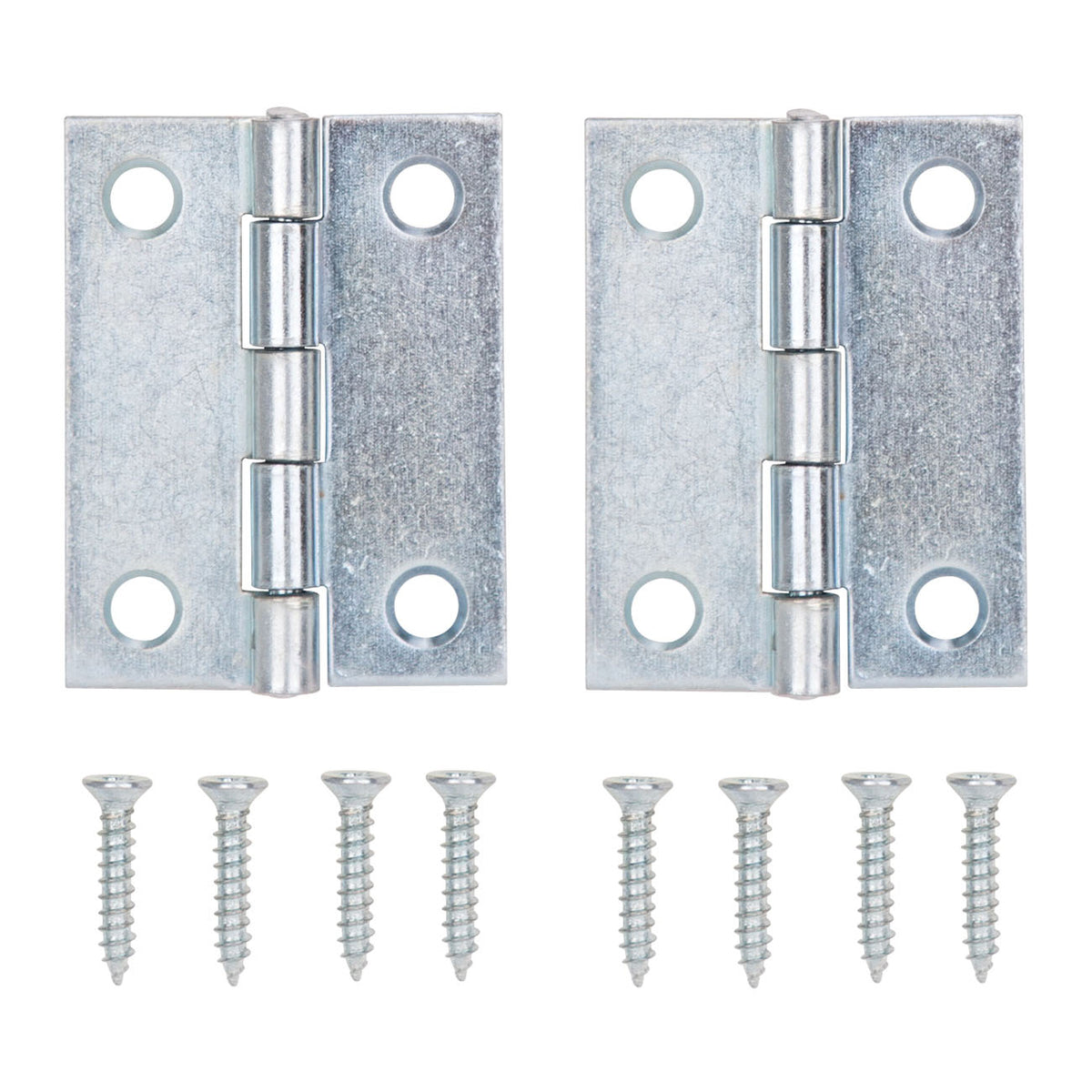 ProSource LR-049-PS Cabinet Hinge, Steel, Zinc, Fixed Pin, 180 deg Range of Motion, Full Mortise Mounting, 10 (Pair) lb