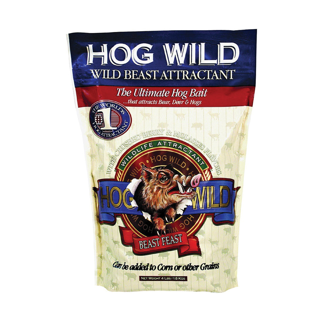 Evolved Habitats Hog Wild EVO34094 Wild Beast Attractant, Berries, Molasses Flavor, 4 lb Bag