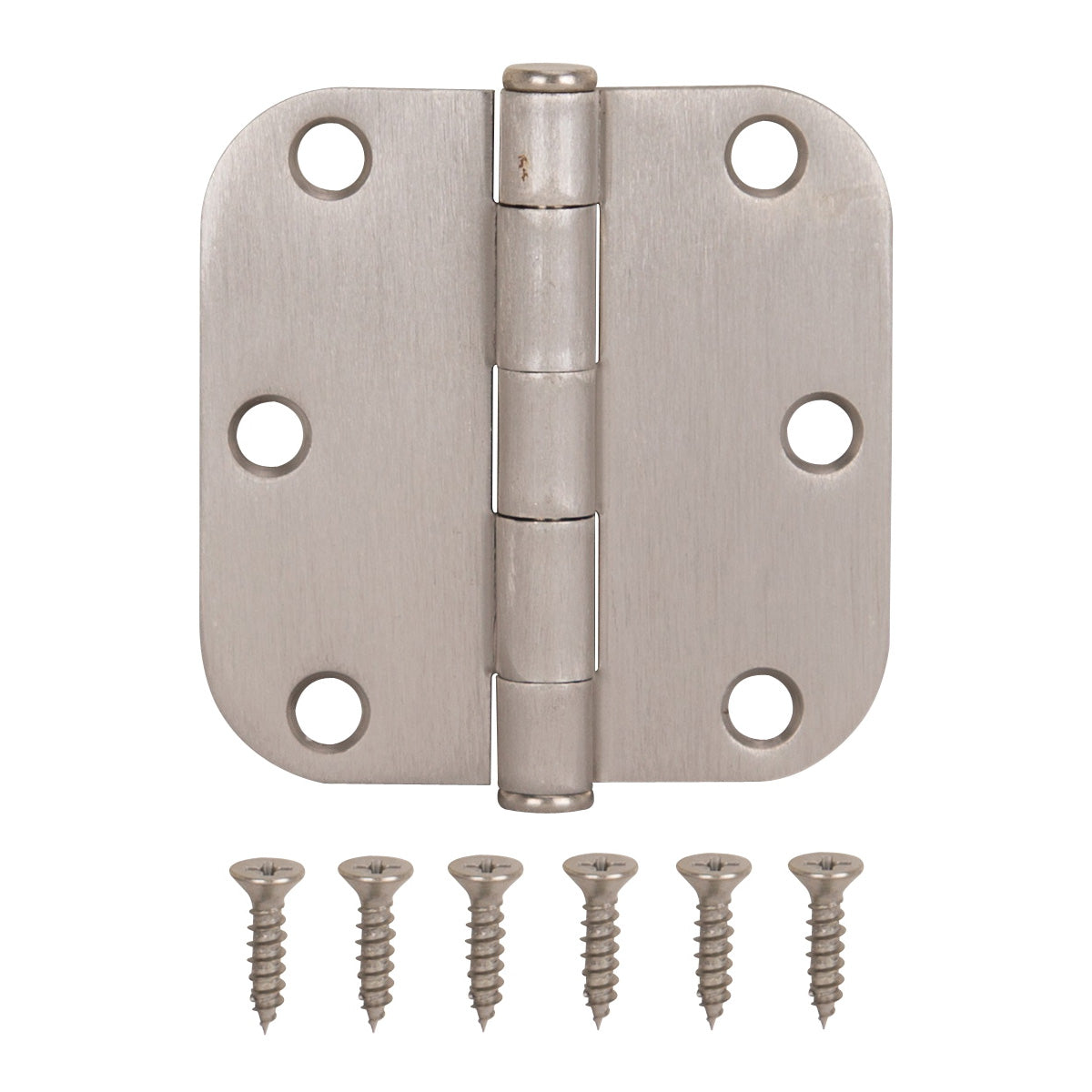 ProSource LR-702-PS Door Hinge, Steel, Satin Nickel, Loose Pin, 180 deg Range of Motion, Screw Mounting