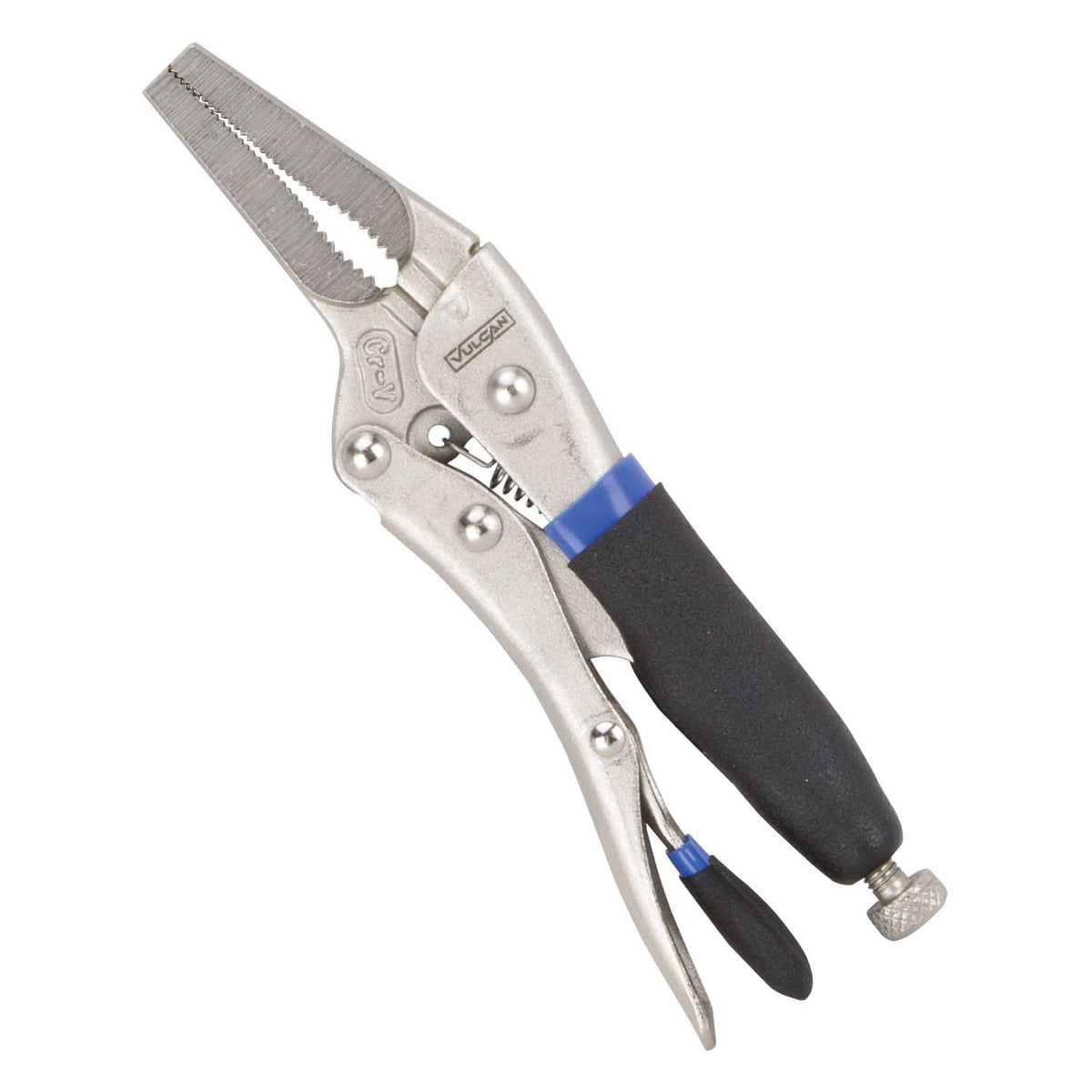 Vulcan JL-NP024 Locking Plier, 6-1/2 in OAL, 2 in Jaw Opening, Black Handle, Comfort-Grip Handle, 3/4 in W Jaw