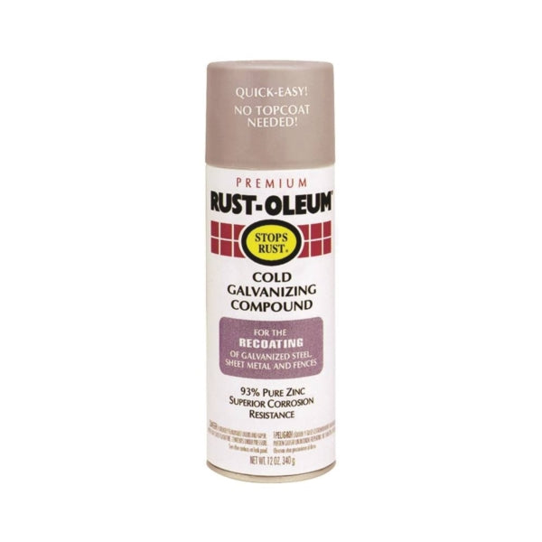 RUST-OLEUM STOPS RUST 7785830 Galvanizing Compound Spray, Gray, Matte, 16 oz
