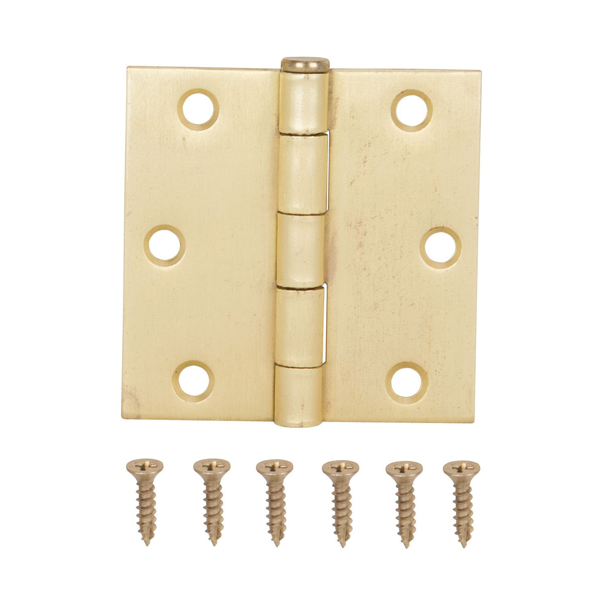 ProSource LR-707-PS Square Corner Door Hinge, Steel, Satin Bronze, Loose Pin, 180 deg Range of Motion