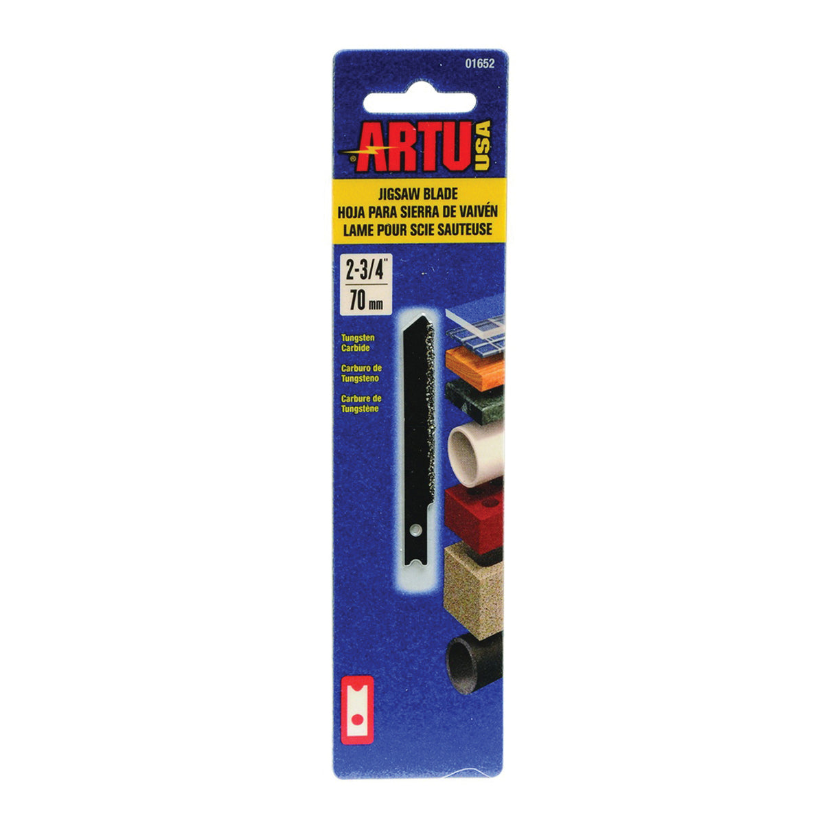 ARTU 01652 Jig Saw Blade, 2-3/4 in L, Tungsten Carbide Cutting Edge