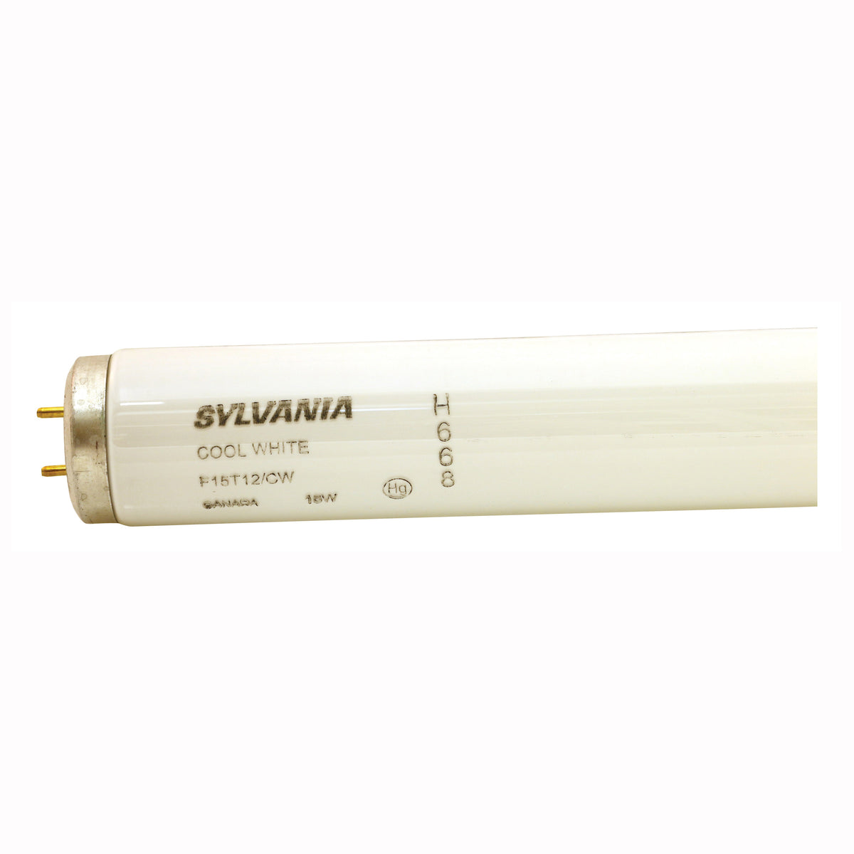 Sylvania 21513 Fluorescent Bulb, 15 W, T12 Lamp, Medium Lamp Base, 653 Lumens, 4200 K Color Temp, Cool White Light