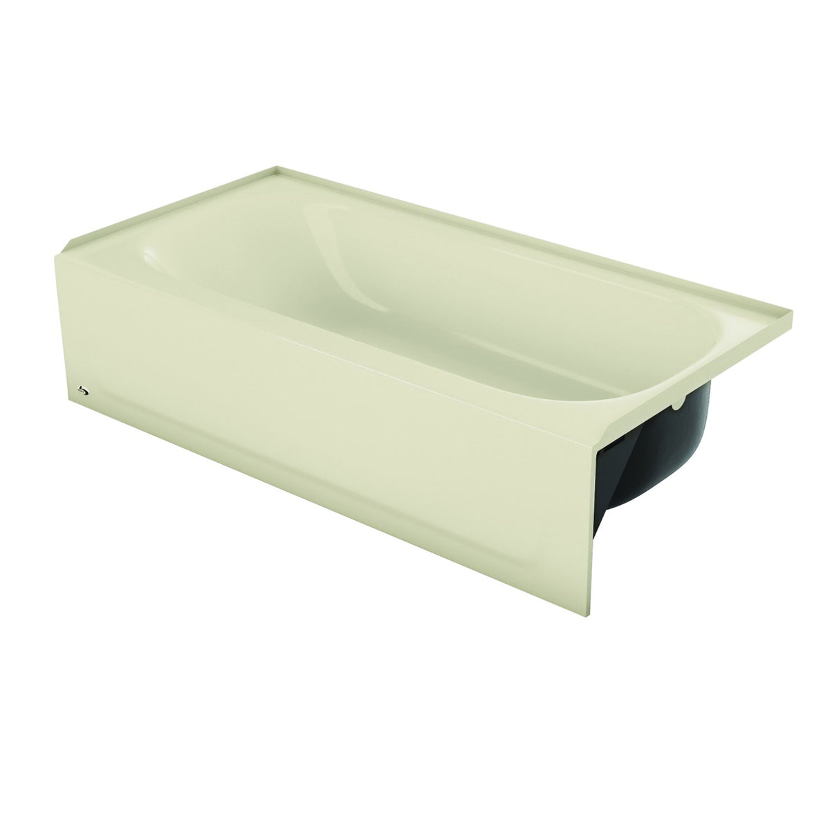 BOOTZ Aloha 011-2364-06 Bathtub, 42 gal Capacity, 60 in L, 30 in W, 14-1/4 in H, Alcove Installation, Steel, Bone