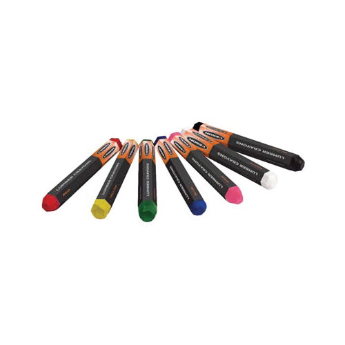 KESON LCWHITE Hard Lumber Crayon, White, 0.318 in Dia, 5 in L