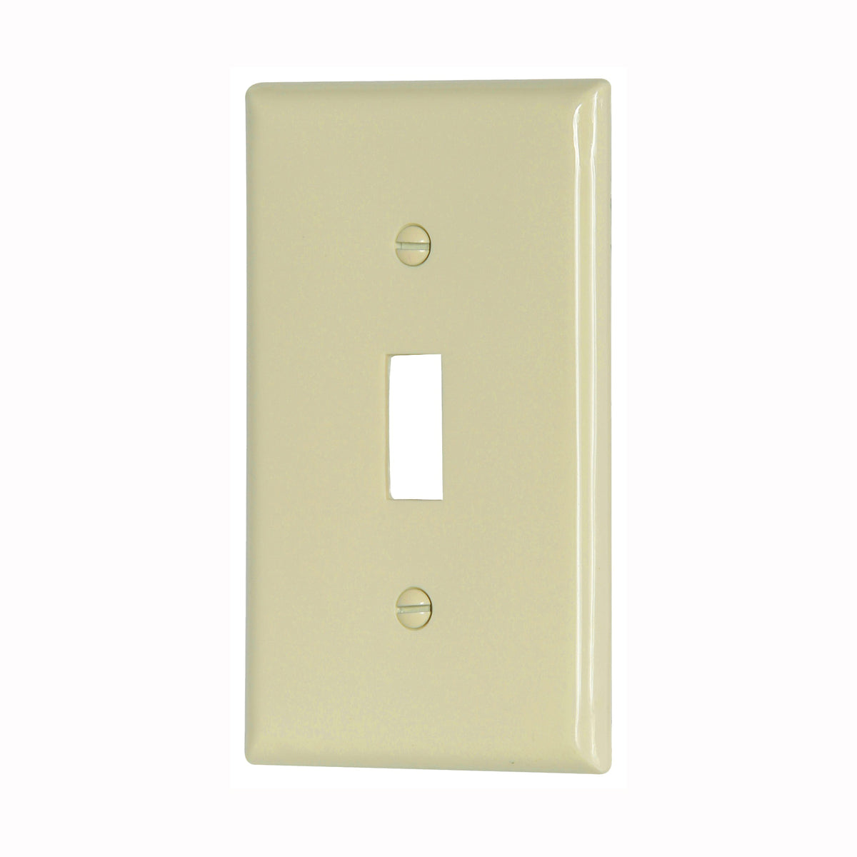 Eaton Wiring Devices 5134LA Wallplate, 4-1/2 in L, 2-3/4 in W, 1 -Gang, Nylon, Light Almond, High-Gloss