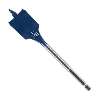 Bosch Daredevil DSB1015 Spade Drill Bit, 1-1/8 in Dia, 6 in OAL, 1/4 in Dia Shank, Hex Shank