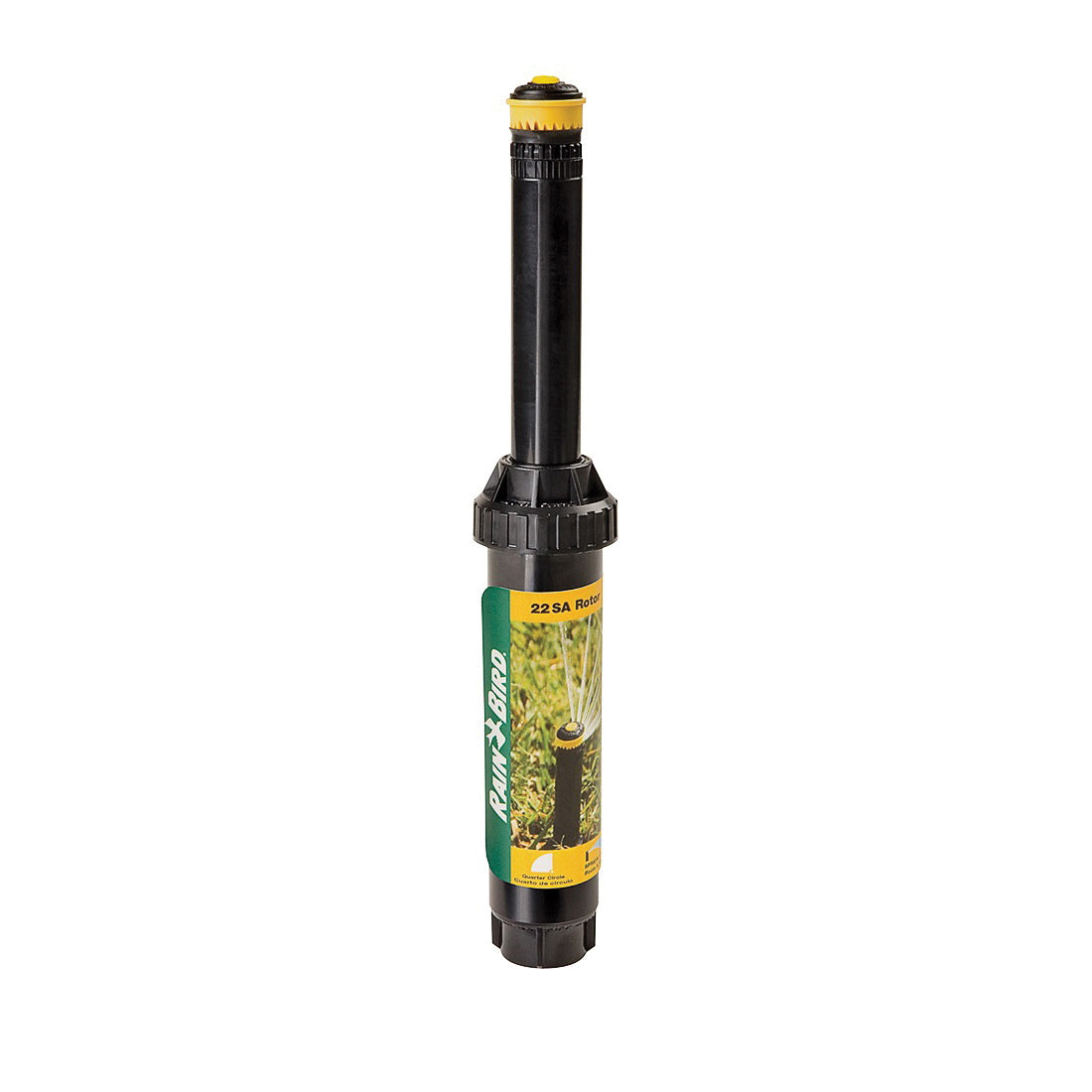 Rain Bird 22SAQ Mini Rotor Sprinkler, 1/2 in Connection, 17 to 24 ft, Quarter-Circle, PVC