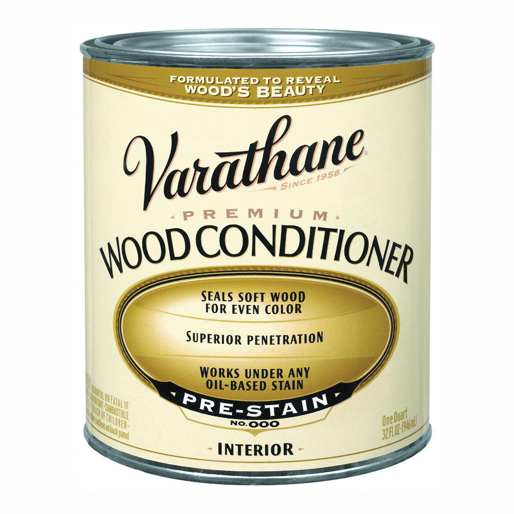 VARATHANE 211775H Premium Wood Conditioner, Clear, Liquid, 1 qt, Can