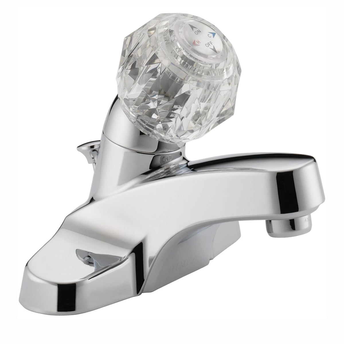 Peerless P188621LF Bathroom Faucet, 1.2 gpm, 1-Faucet Handle, Brass, Chrome Plated, Knob Handle, Standard Spout