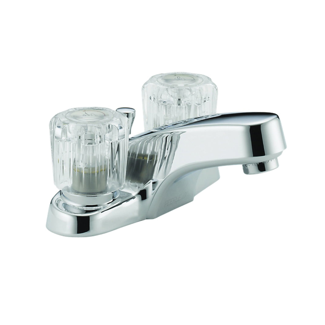 Peerless P299621LF-ECO-W Bathroom Faucet, 1.2 gpm, 2-Faucet Handle, Chrome Plated, Knob Handle, Standard Spout