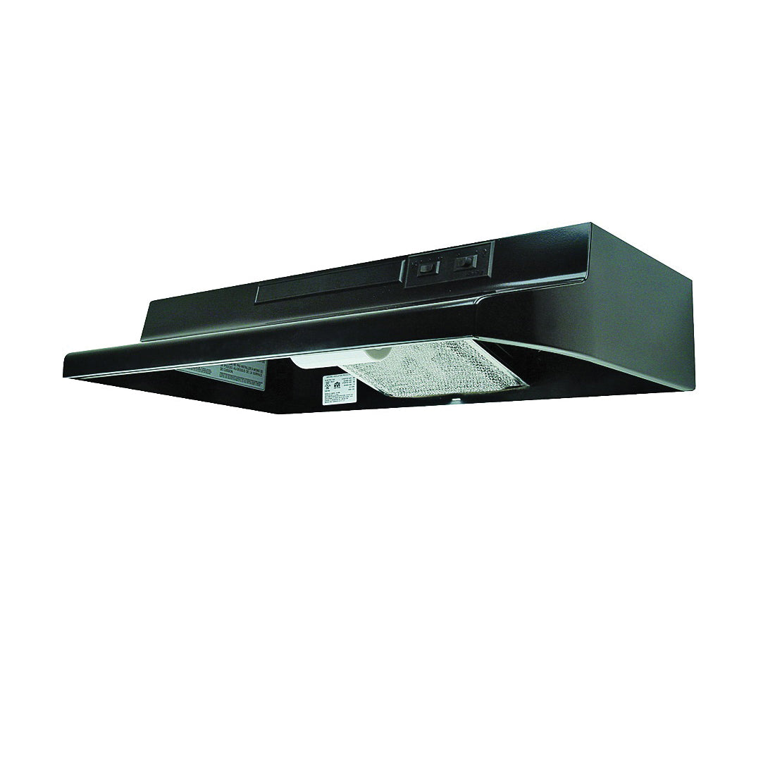 Air King Advantage AV Series AV1366 Range Hood, 180 cfm, 2 Fan, 36 in W, 12 in D, 6 in H, Steel, Black