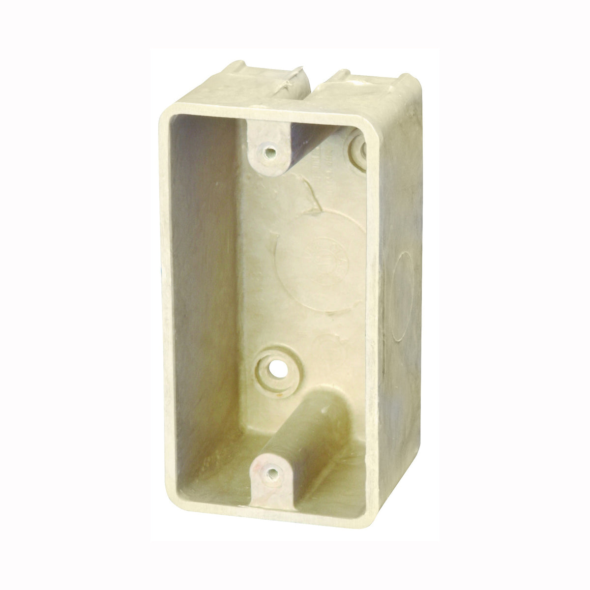 fiberglassBOX 9318 Electrical Box, 1 -Gang, 4 -Knockout, Thermoset Fiberglass, Beige/Tan, Surface Mounting