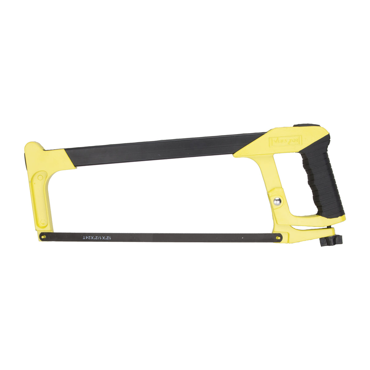 Vulcan JL-HS-508 Hacksaw, 12 in L Blade, 24 TPI, Steel Blade, 3-3/4 in D Throat, Steel Frame, Steel/TPR Grip Handle
