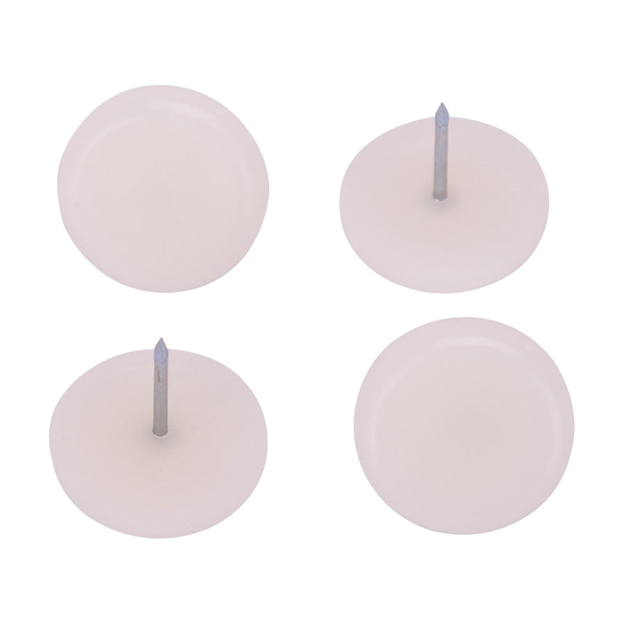 ProSource FE-50305-PS Furniture Glide, Plastic, White, White, 1-1/8 x 1-1/8 x 15/16 in Dimensions