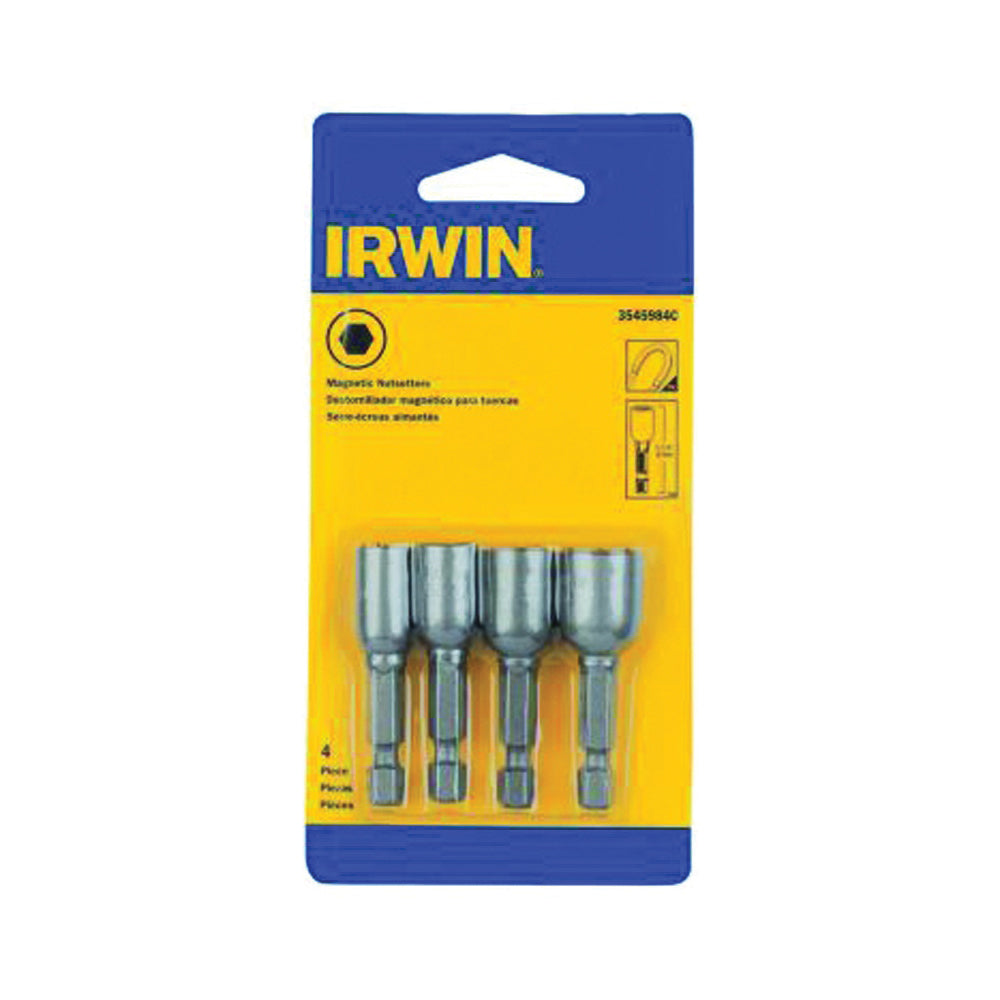 IRWIN 3545984C Nutsetter Set, 4-Piece, Lobular, Steel