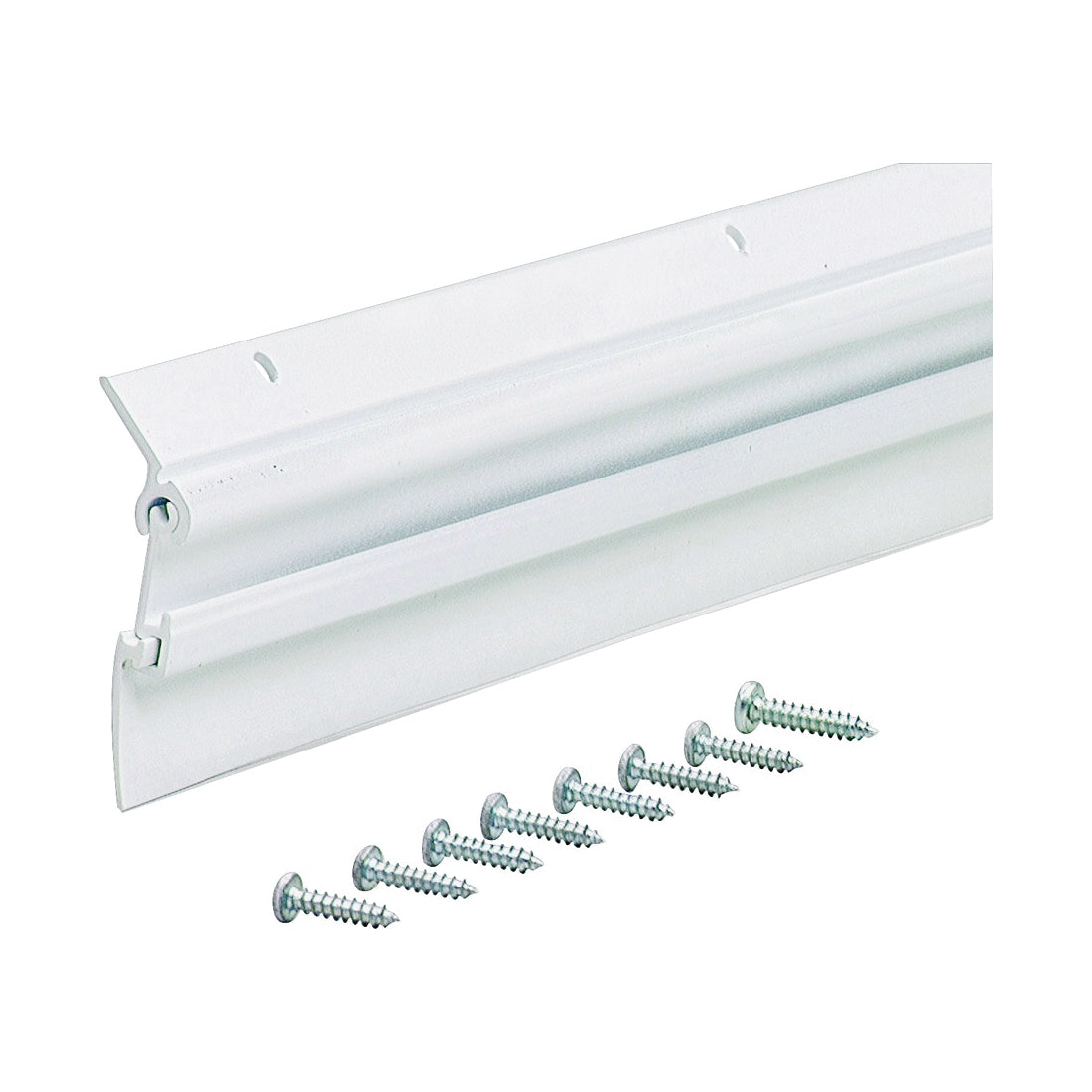 M-D Flex-O-Matic Series 07179 Door Sweep, 36 in L, Aluminum Flange, Vinyl Insert