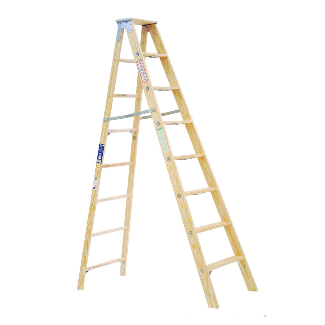 MICHIGAN LADDER 1311-08 Step Ladder, 250 lb, Type I Duty Rating, Wood, Silk