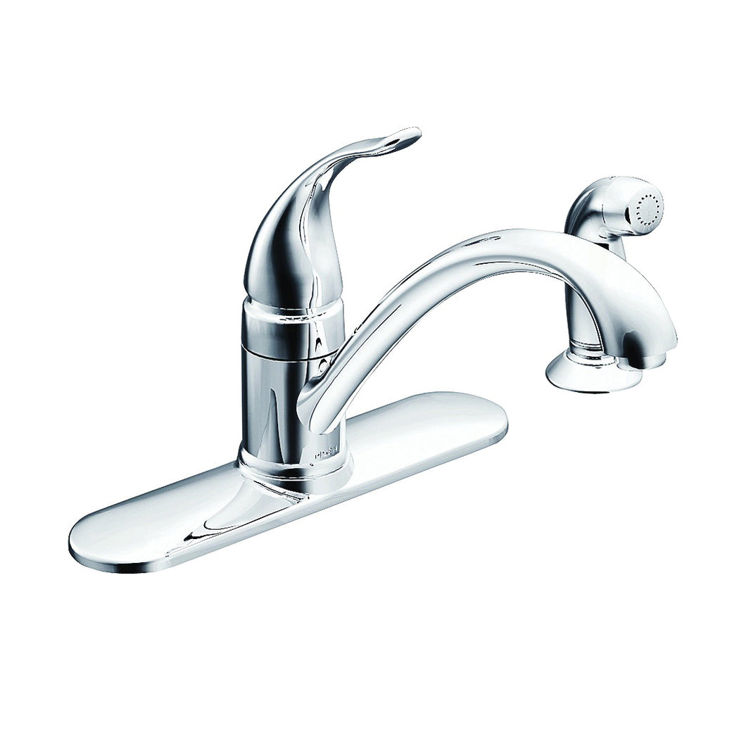 Moen Torrance Series CA87480 Kitchen Faucet, 1.5 gpm, 1-Faucet Handle, Stainless Steel, Chrome Plated, Deck Mounting