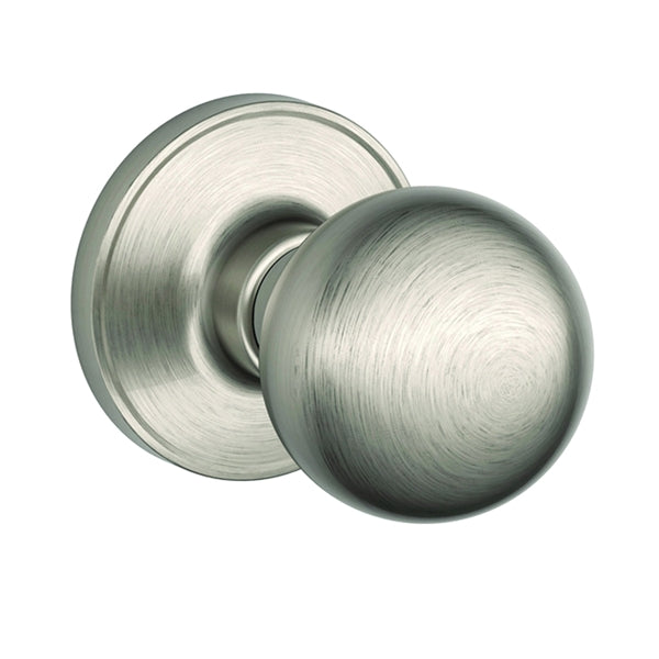 Schlage Corona Series J10 CNA 619 Passage Door Knob, Brass, Satin Nickel
