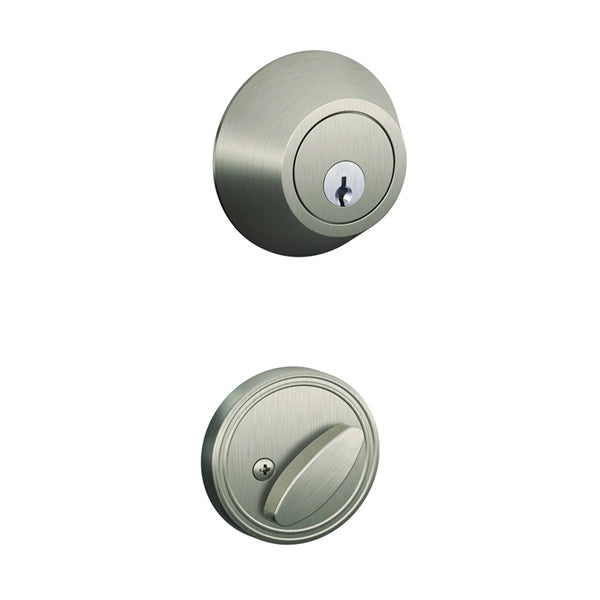 Schlage JD60619 Deadbolt, Satin Nickel, 2-3/8 x 2-3/4 in Backset, C Keyway