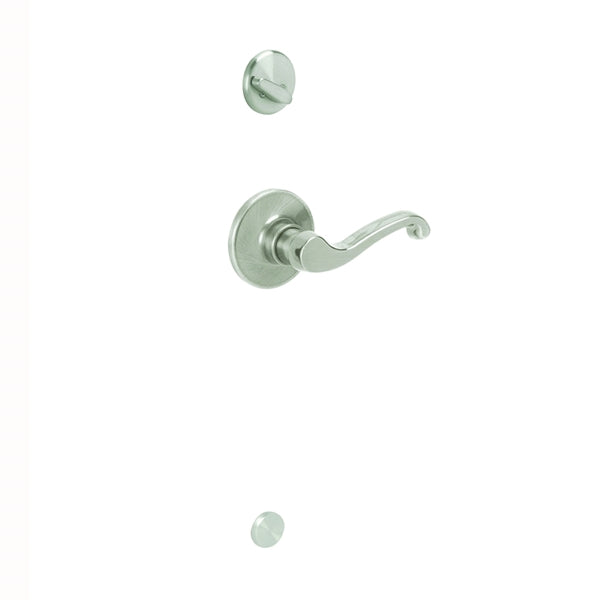 Schlage J Series JH59LAS619LH Inside Handleset, 3 Grade, Brass, Satin Nickel, Left Hand