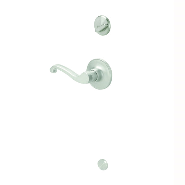 Schlage J Series JH59LAS619RH Inside Handleset, 3 Grade, Brass, Satin Nickel, Right Hand