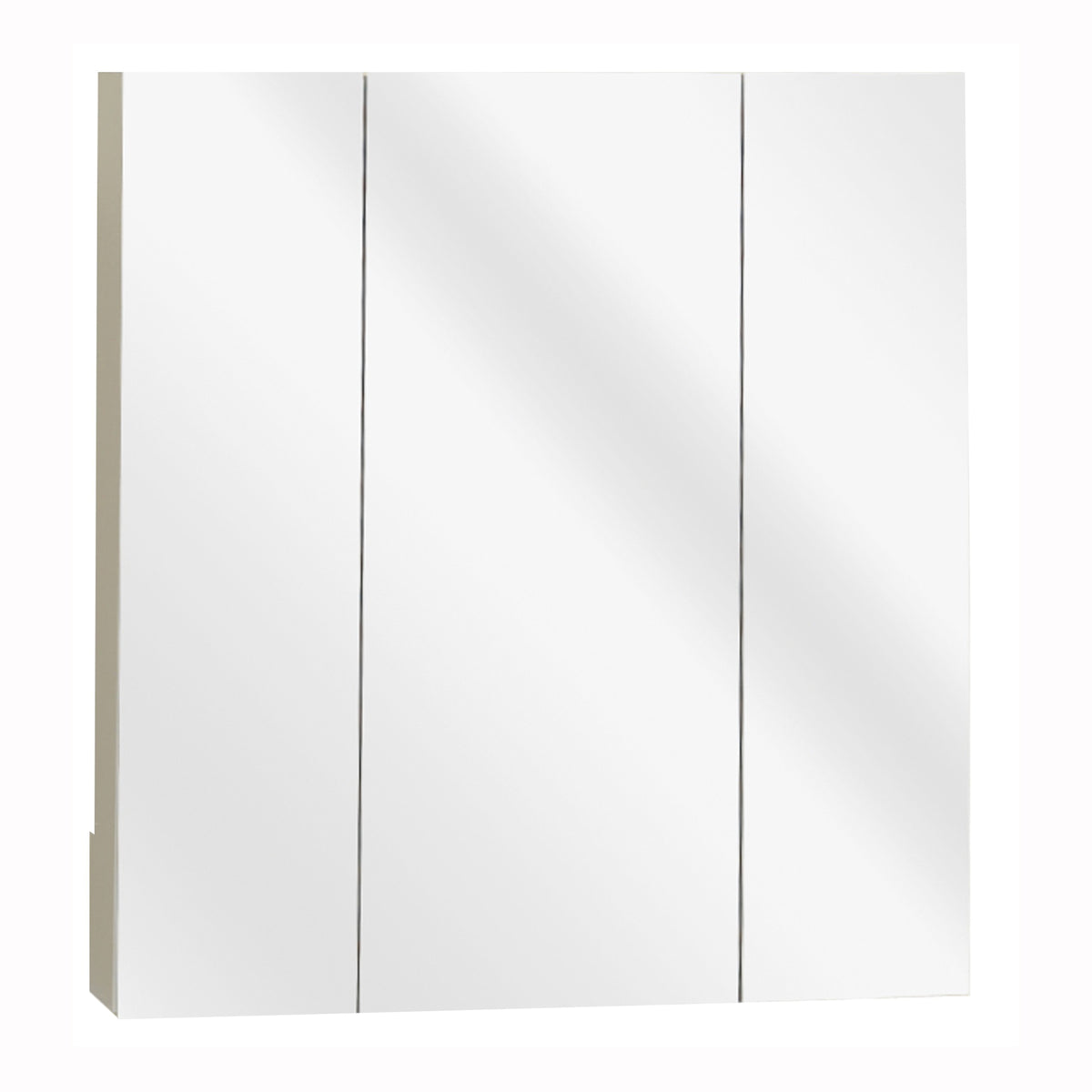 Zenith M24 Medicine Cabinet, 24 in OAW, 4-1/2 in OAD, 26-1/4 in OAH, Wood, White, 3-Shelf