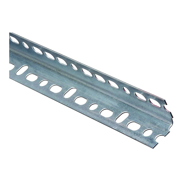Stanley Hardware 4021BC Series N341-164 Slotted Angle Stock, 1-1/4 in L Leg, 96 in L, 0.047 in Thick, Steel, Galvanized