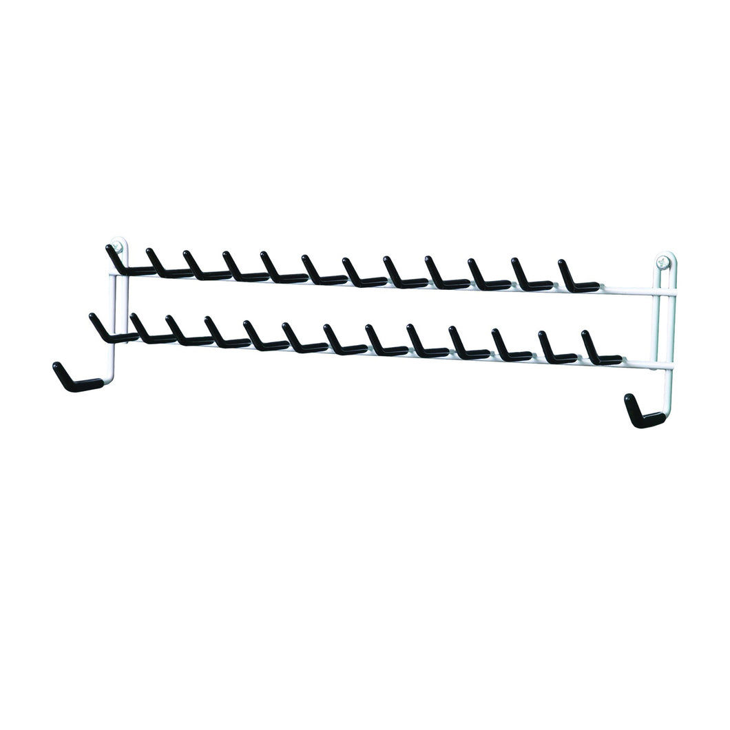 ClosetMaid 805100 Tie and Belt Rack, 15 in OAW, Steel, White