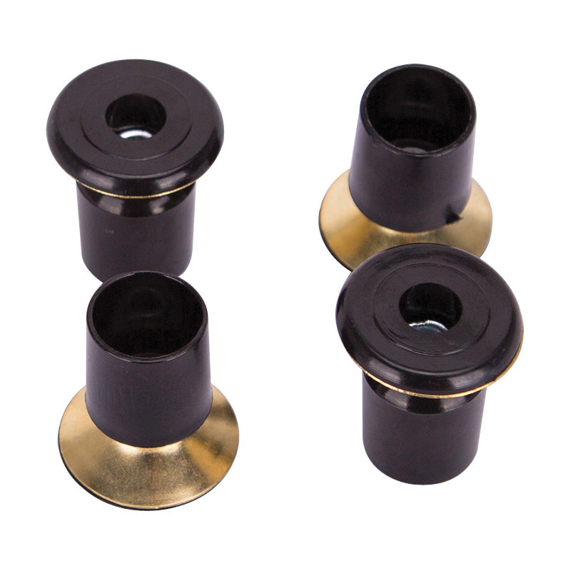 ProSource FE-51142-PS Furniture Slide Glide, PE/Steel, Black, Brass, 1-1/8 x 1-1/4 x 1-1/8 in Dimensions