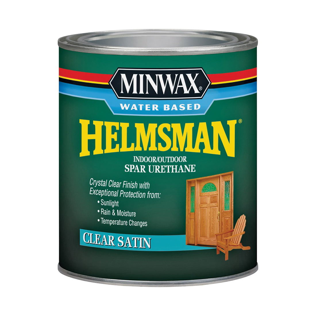 Minwax Helmsman 630520444 Spar Urethane Paint, Liquid, Crystal Clear, 1 qt, Can