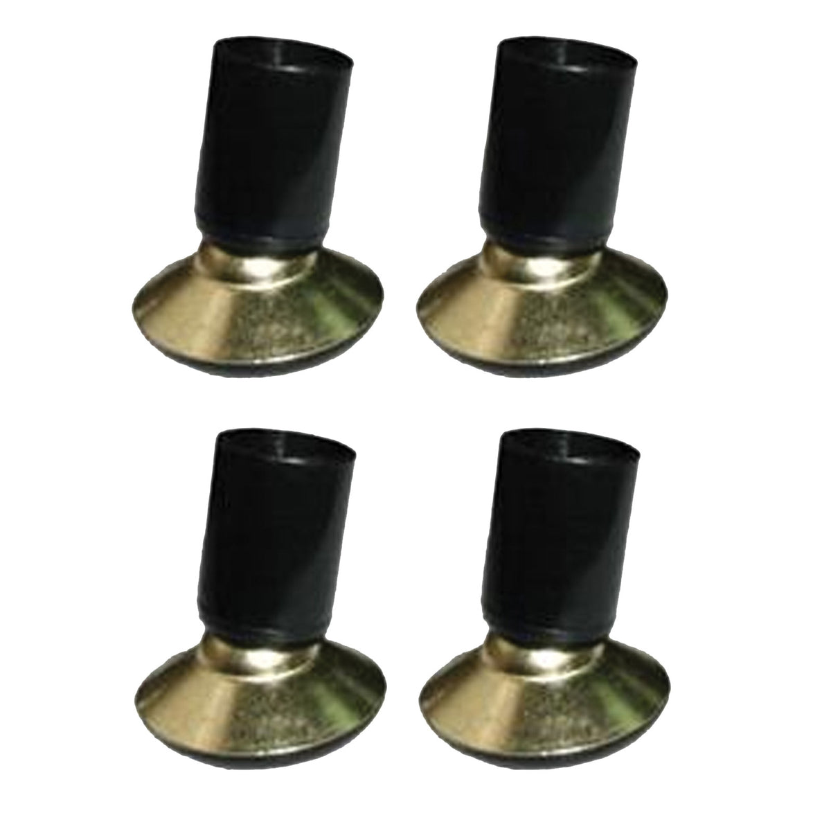 ProSource FE-51143-PS Furniture Slide Glide, PE/Steel, Black, Brass, 1-1/8 x 1-1/4 x 1-1/8 in Dimensions