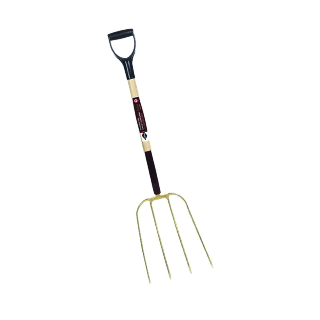 GARANT G0415DU Mushroom Fork, 4 -Tine, Steel Tine, Gold, 30 in L Handle