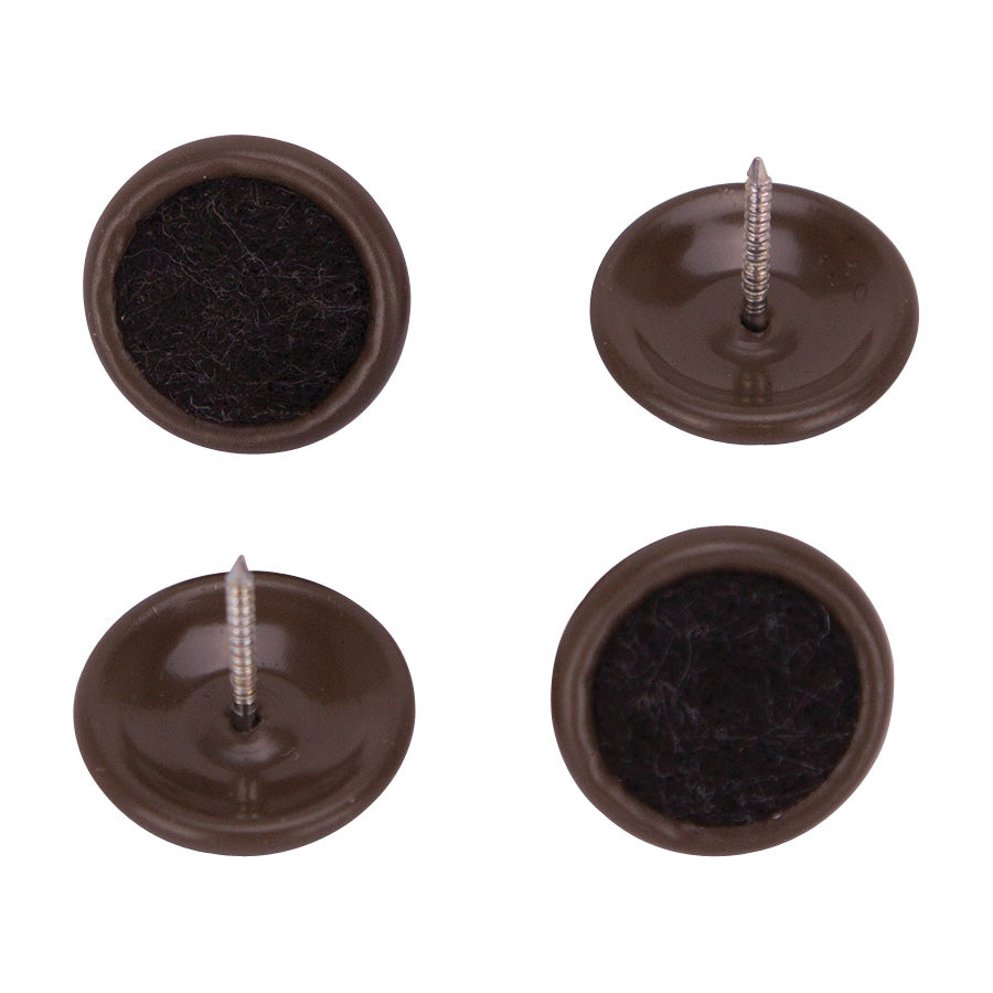 ProSource FE-S509-PS Furniture Glide, Carpet/Steel, Brown, Brown, 1 x 1 x 15/16 in Dimensions