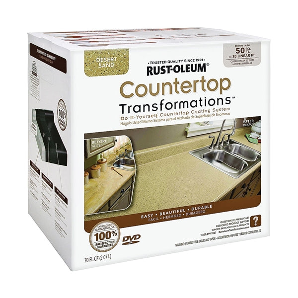 RUST-OLEUM Transformations 258286 Countertop Transformations Kit, Liquid, Mild, Desert Sand