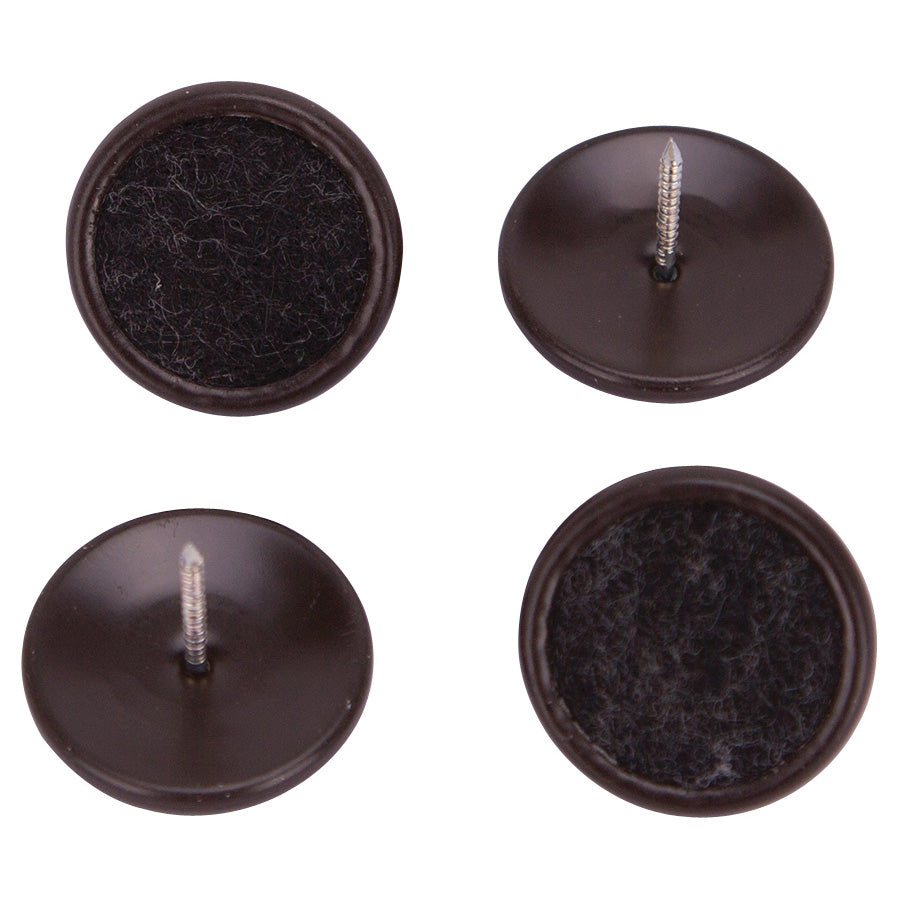 ProSource FE-S510-PS Furniture Glide, Carpet/Steel, Brown, Brown, 1-1/4 x 1-1/4 x 15/16 in Dimensions