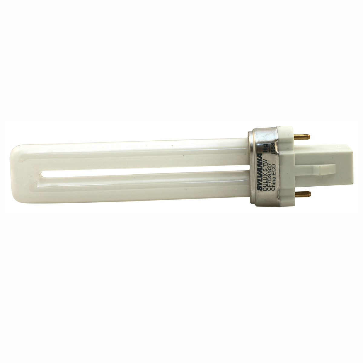 Sylvania 20478 Compact Fluorescent Bulb, 7 W, T12 Lamp, G23 Lamp Base, 344 Lumens, 2700 K Color Temp, Warm White Light