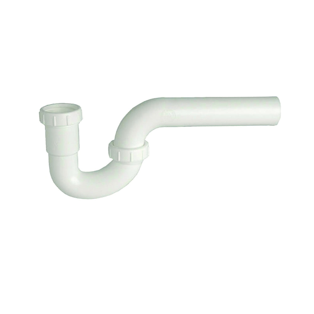 Danco 94004 P-Trap, 1-1/4 in, Slip, Plastic, White